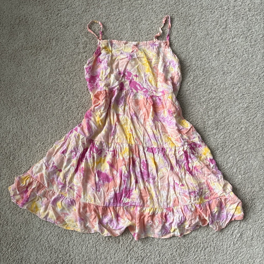 No Comment Mini Colorful Tie-Dye Sundress